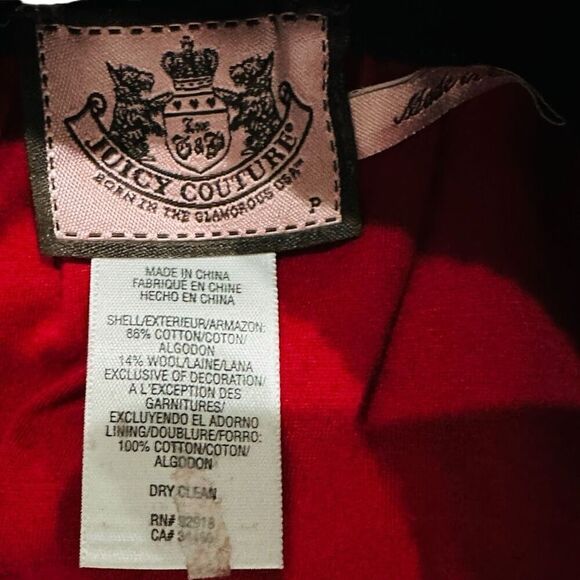 JUICY COUTURE Red Black Plaid Wool Cotton Elastic Waist Pull On Y2K Vibes Mini S - Picture 4 of 4